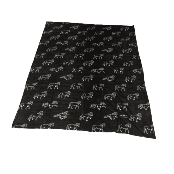 Karlslund fleece plaid met IJslandse paarden